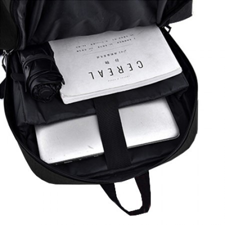 15.6" Travel PU Laptop Backpack with USB Port 06